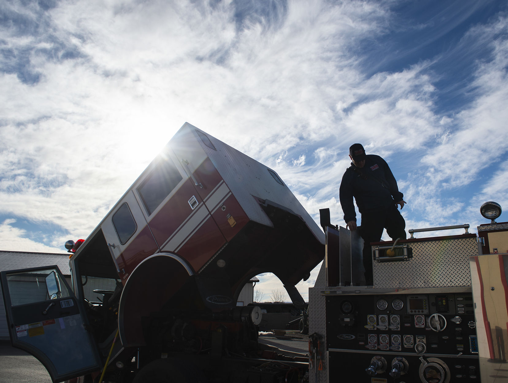Rock Creek Fire Protection Dist. gets ladder truck from Hill Air Force Base